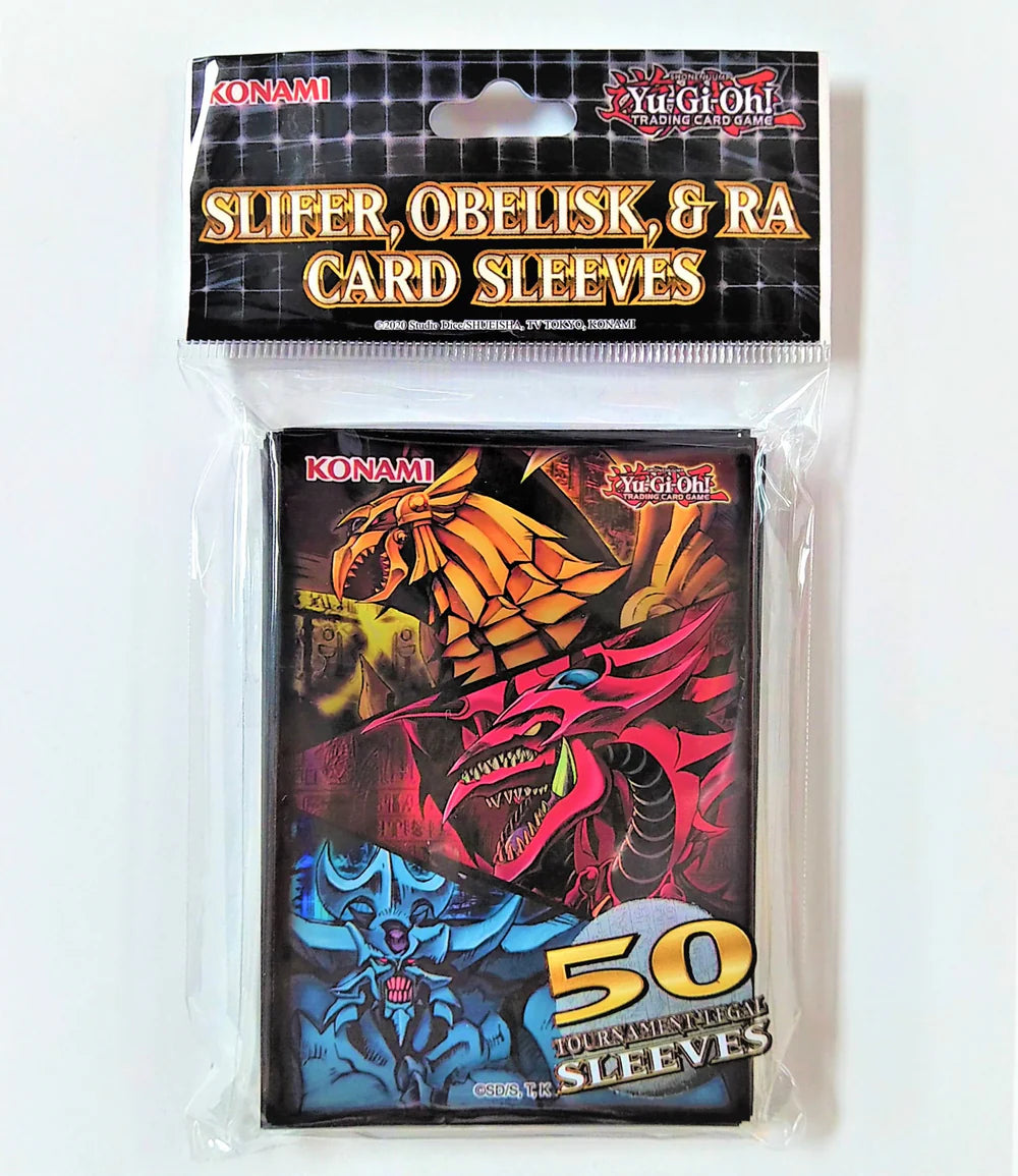 Yugioh Sleeves - The Egyptian Gods - Slifer Obelisk and Ra