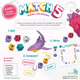 MATCH 5 - Word & Dice Game, Synapses Games, Ages 10+, 2-8 Players, 20 Min