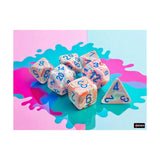 Chessex: Festive Mega-Hedral Pop Art/Blue 7-Die Set