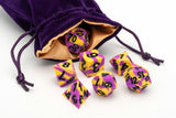 FanRoll by Metallic Dice Games 16mm Pride Sharp Edge Silicone Rubber Poly Dice Set: Intersex