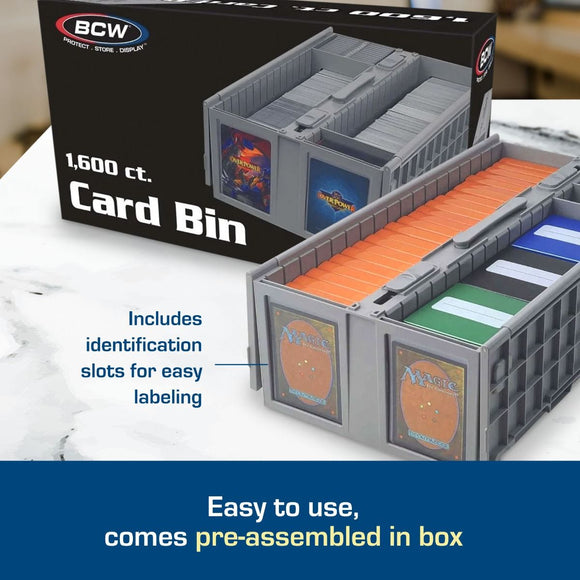 BCW Supplies: 1600-CT Card Bin Grey