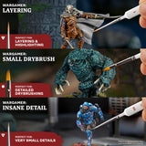 The Army Painter, Most Wanted Brush Set, Miniatures Paint Brush Set of 3 Wargamer Brushes: Small drybrush, Layering & Insane Detail - Quality Detail Brush Set Handmade in Europe