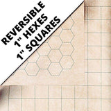 Chessex: Reversible Battlemat 1 Inch Squares  1 Inch Hexes