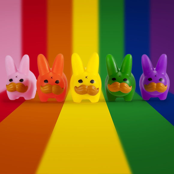 Frank Kozik Mini Stache Labbit Pride 5-Pack