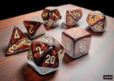 Chessex: Scarab Mega-Hedral Blue Blood/Gold 7-Die Set