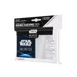 Star Wars: Unlimited Official Accessory Space Blue Double Sleeving Pack (61 Art Sleeves +1 Clear Sleeve)