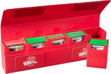 Monster Magnetic Hydra Five Deck Mega Storage Box (Red) - with 5 Removable Deck Sleeves - Compatible with Yugioh, MTG, Magic The Gathering, Pokemon & More - Great Christmas Gift
