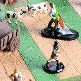 Monster Townsfolk Mini Fantasy Figures - 8pc Paintable Fieldworker Non Player Character NPC Miniatures - 1" Hex-Sized Compatible with DND Dungeons and Dragons, Pathfinder and All RPG Tabletop Games