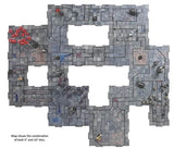 Dry Erase Dungeon Tiles: Graystone - Combo Pack of 5 10" and 16 5" Squares