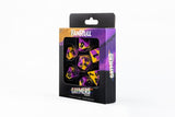 FanRoll by Metallic Dice Games 16mm Pride Sharp Edge Silicone Rubber Poly Dice Set: Intersex