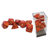 Chessex  Mega Hedrals Scarab Dice Bags, Scarlet & Gold - Set of 7