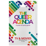 The Queer Agenda: TV & Movies Expansion Pack - Fitz Games, 40 Cards, A Queer AF Party Game, LGBTQ+, Give The Funniest Answer To The Question, Play In A Group of 4-10 People, Ages 18+