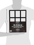 BCW Wall Mountable Trading Card Display Frame | 9 Card Screwdown Holder | Baseball Card Display Frame | High-Impact Crystal Clear Polystyrene | Ideal as a Baseball Card Frame Wall Display