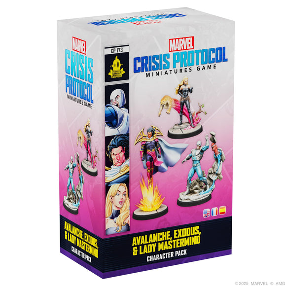 **PRE-ORDER** Asmodee Marvel: Crisis Protocol Avalanche, Exodus & Lady Mastermind Character Pack - Tabletop Superhero Game, Ages 14+, 2 Players, 90 Minute Playtime