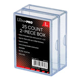 2-Piece 25-Count Clear Card Storage Boxes (2ct)