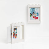 Room Copenhagen Lego Picture Frame - Stackable, Tabletop or Wall Display Photo Frame, Fits 5 x 7 in Photos, White