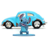Jada Toys Disney Lilo and Stitch 1:32 Volkswagen Beetle Die-cast Car w/ 1.65" Stitch Figure, Toys for Kids and Adults