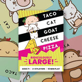Taco Cat Goat Cheese Pizza Ridiculously Large Edition Wildly Entertaining Oversized Card Game for Family Game Night | Easy to Play 10 Min Rounds | for Kids, Teens, Adults, and Families | 2-8 Players