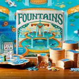 Fountains Board Game, Competitive Tile-Laying Strategy Game, Stunning Art Nouveau Aesthetic, 1-5 Players, Unique 3D Stacking & Drafting, Family & Gamer-Friendly, Ages 10+, 30-45+ Min Play Time