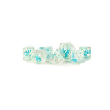 FanRoll 16mm Resin Poly DND Dice Set: Snowflake Dice, Role Playing Game Dice for Dungeons and Dragons