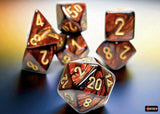 Chessex: Scarab Mega-Hedral Blue Blood/Gold 7-Die Set