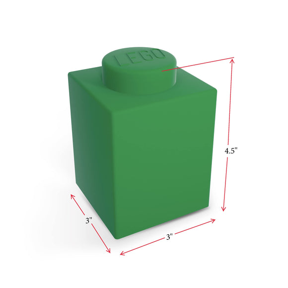 Lego 1x1 Brick Silicone Night Light - Green, 3