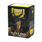 Dragon Shield | Matte Dual Standard Size Card Sleeves | 100ct - Smooth & Tough Premium TCG Sleeves - Compatible with Pokemon, One Piece, and Magic: The Gathering | Black & Gold