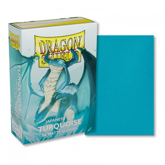 Dragon Shield Sleeves: Turquoise - Players' Choice Matte Sleeves - Japanese Size (60)