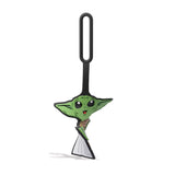 Lego Star Wars Silicone Luggage Tag - Smiling Grogu (52961) writable Surface on Back for ID Identification, Measures 6.5 inches Long, for Travel, Suitcase, Backpack