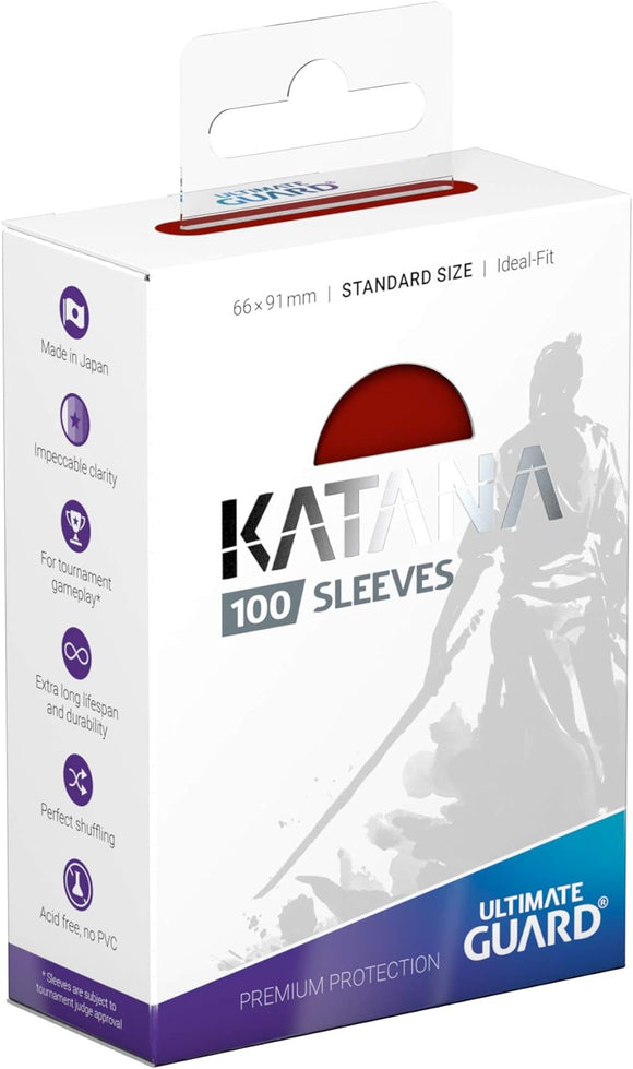 Ultimate Guard: Katana Sleeves, Standard Size -Red (100)