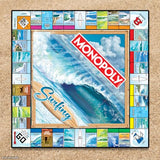 Monopoly: Surfing Waves of The World Board Game – Buy, Sell, Trade Iconic Surf Spots Like Pipeline & Superbank, 6 Custom Beach-Themed Tokens, Family Game for Beach Sports Fans & Collectors, Ages 8+