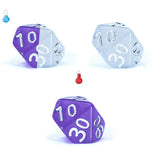 Gate Keeper Games & Dice: Mighty Tiny Dice: Chromatic Lightning - 7 pc - RPG Dice Set Thermal Color Changing, 12mm Resin, Change Color Purple to White