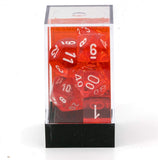 7-Set Cube Translucent Orange with White