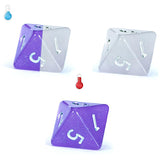 Gate Keeper Games & Dice: Mighty Tiny Dice: Chromatic Lightning - 7 pc - RPG Dice Set Thermal Color Changing, 12mm Resin, Change Color Purple to White