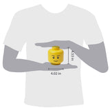 Room Copenhagen, Lego Storage Heads Stackable Storage Container - Buildable Organizational Bins for Kid’s Toys and Accessories - 4.02 x 4.02 x 4.53in - Mini, Boy, Holds 100 Bricks