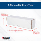 BCW 14-Inch Toploader Storage Box - 1 Pack | Holds 210 Toploaders | Durable Cardboard Organizer for Sports & Trading Cards