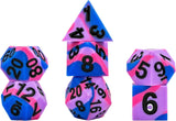 Sharp Edge Silicone Rubber Dice Set: Bisexual Pride