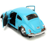 Jada Toys Disney Lilo and Stitch 1:32 Volkswagen Beetle Die-cast Car w/ 1.65" Stitch Figure, Toys for Kids and Adults