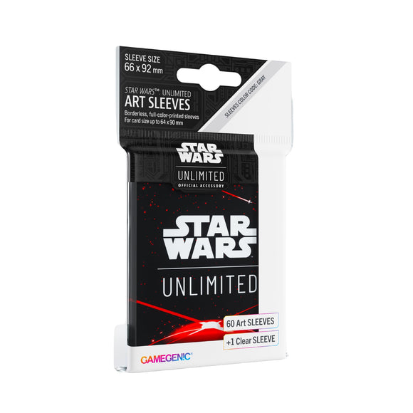 Star Wars Unlimited Red Art Sleeves - Officially Licensed Pack of 60 Art Sleeves and 1 Clear Sleeve, Optimized Size for Star Wars Unlimited and Other TCG and LCG Games, Made by Gamegenic