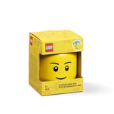 Room Copenhagen, Lego Storage Heads Stackable Storage Container - Buildable Organizational Bins for Kid’s Toys and Accessories - 4.02 x 4.02 x 4.53in - Mini, Boy, Holds 100 Bricks