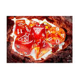 Chessex: Lab 9 Nebula - Molten/White (7ct)