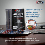 BCW 2-Piece Slider Box - 50 Card (2-Pack)