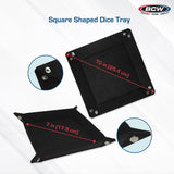 BCW Dice Tray: LX Sqaure - Black