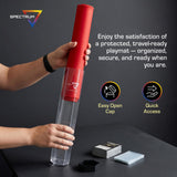 BCW Large Playmat Tube | One Tube - Single Hexagon Playmat Holder for 24" x 14" Mats | Plastic MTG Mat Tube | Protective Storage Case for TCG, MTG, and Card Games