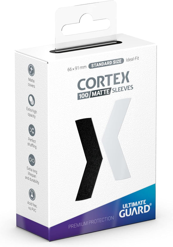 Cortex Sleeves: Standard Size Matte Black (100CT)