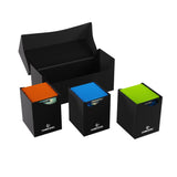 Gamegenic Triple Deck Holder 300+ XL - Compact Storage Solution for Three Decks or 300 Double-Sleeved Cards, Includes Three Removable Deck Holders, Black Color, Made