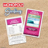 Monopoly: Surfing Waves of The World Board Game – Buy, Sell, Trade Iconic Surf Spots Like Pipeline & Superbank, 6 Custom Beach-Themed Tokens, Family Game for Beach Sports Fans & Collectors, Ages 8+