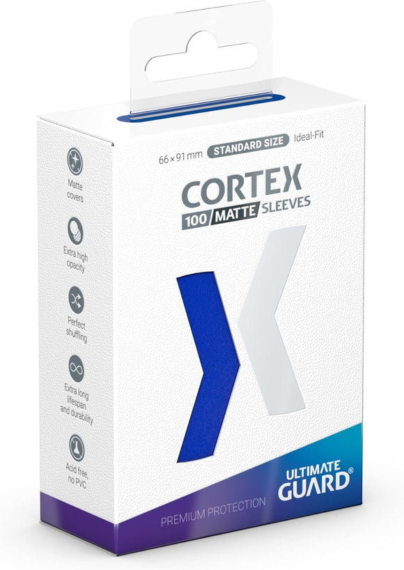 Cortex Sleeves: Standard Size Matte Blue (100CT)