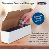 BCW 14-Inch Toploader Storage Box - 1 Pack | Holds 210 Toploaders | Durable Cardboard Organizer for Sports & Trading Cards