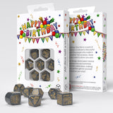 Q-Workshop, Happy Birthday Dice Set Confetti - for Ages 14 and Up, 1+ Players
